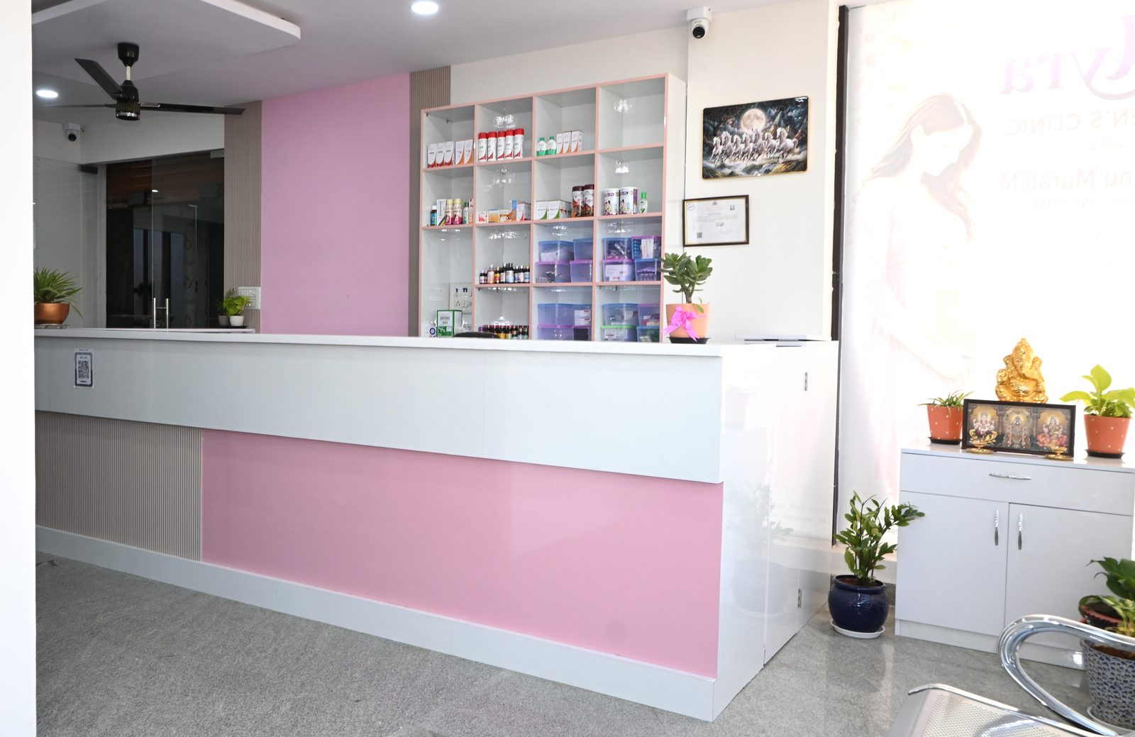 Reception desk at Ayra Women's Clinic